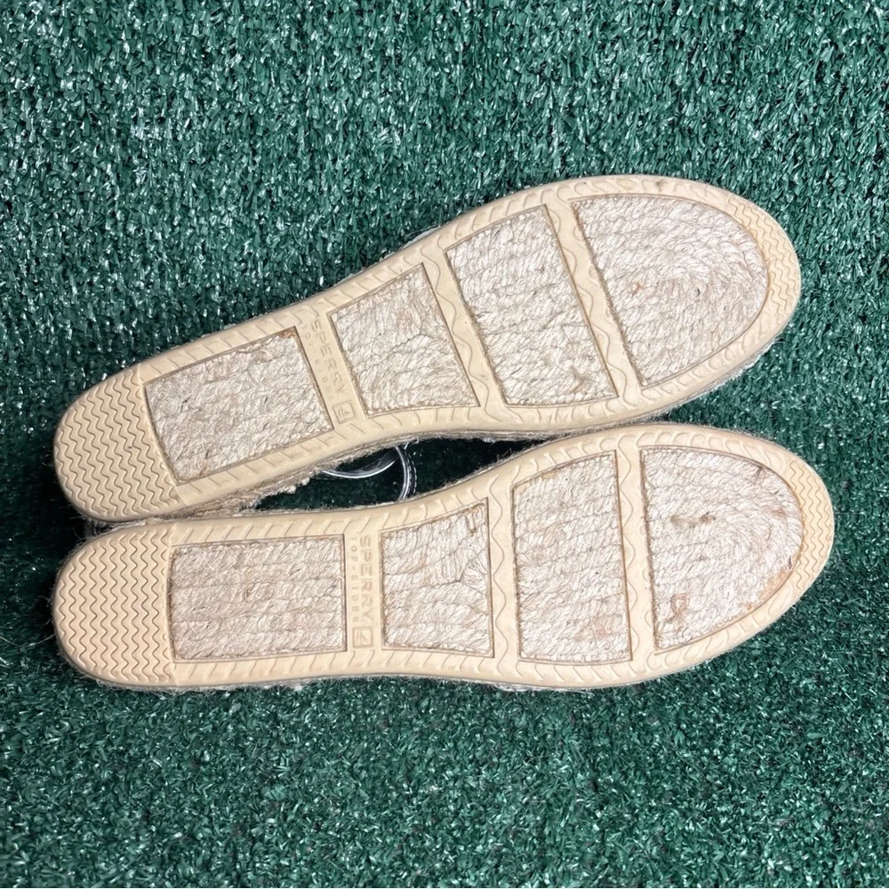 NEW SPERRY TOP SIDER HOPE TAN / SILVER WOMEN ESPADRILLE SANDAL‎ SHOES SZ 11 M